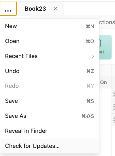 Open three-dot menu